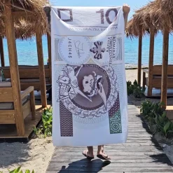 Bardzo duży koc plażowy | Jachaś | za wycieraczką jest dycha 100x180cm