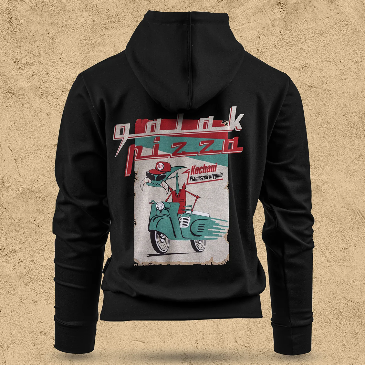 Bluza z kapturem – Kochani, placuszek stygnie | Galak Pizza