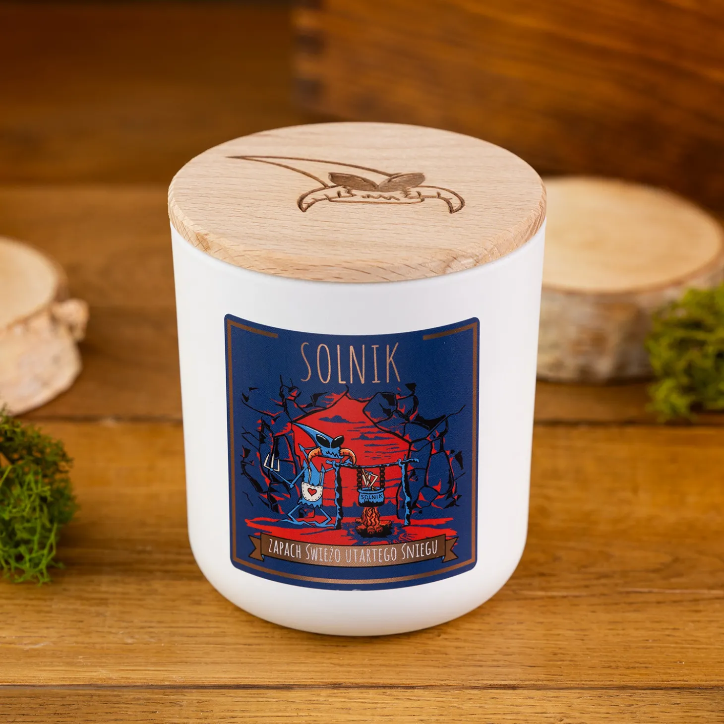 Duża świeca sojowa premium | Solnik | 210 ml