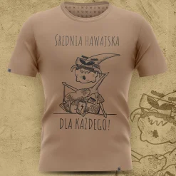 Koszulka beżowa – Średnia hawajska dla każdego!