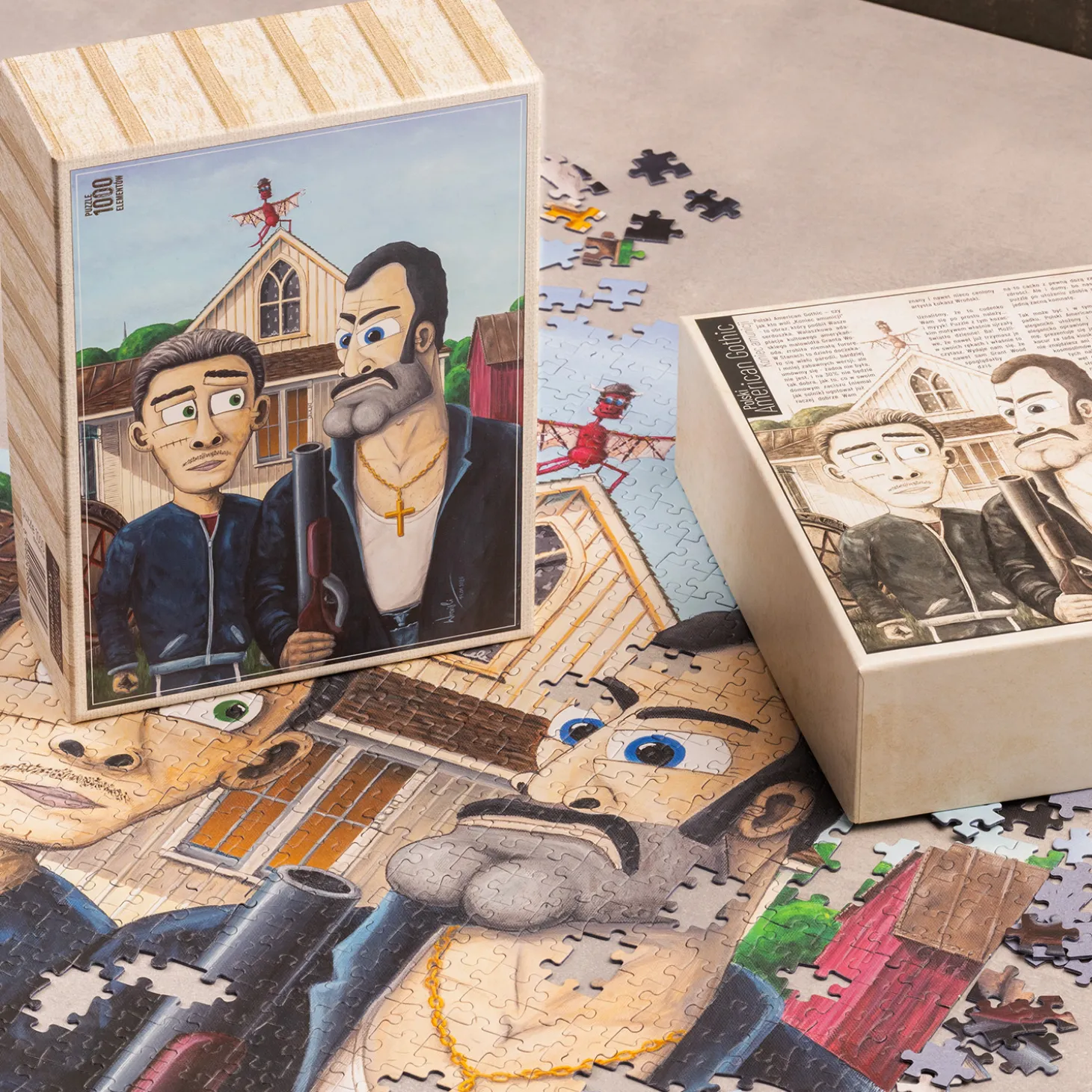 Puzzle – Egzorcysta – American Gothic – koniec amunicji – plus extra magnes.