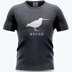 Szara koszulka męska – Bekas, biała guma