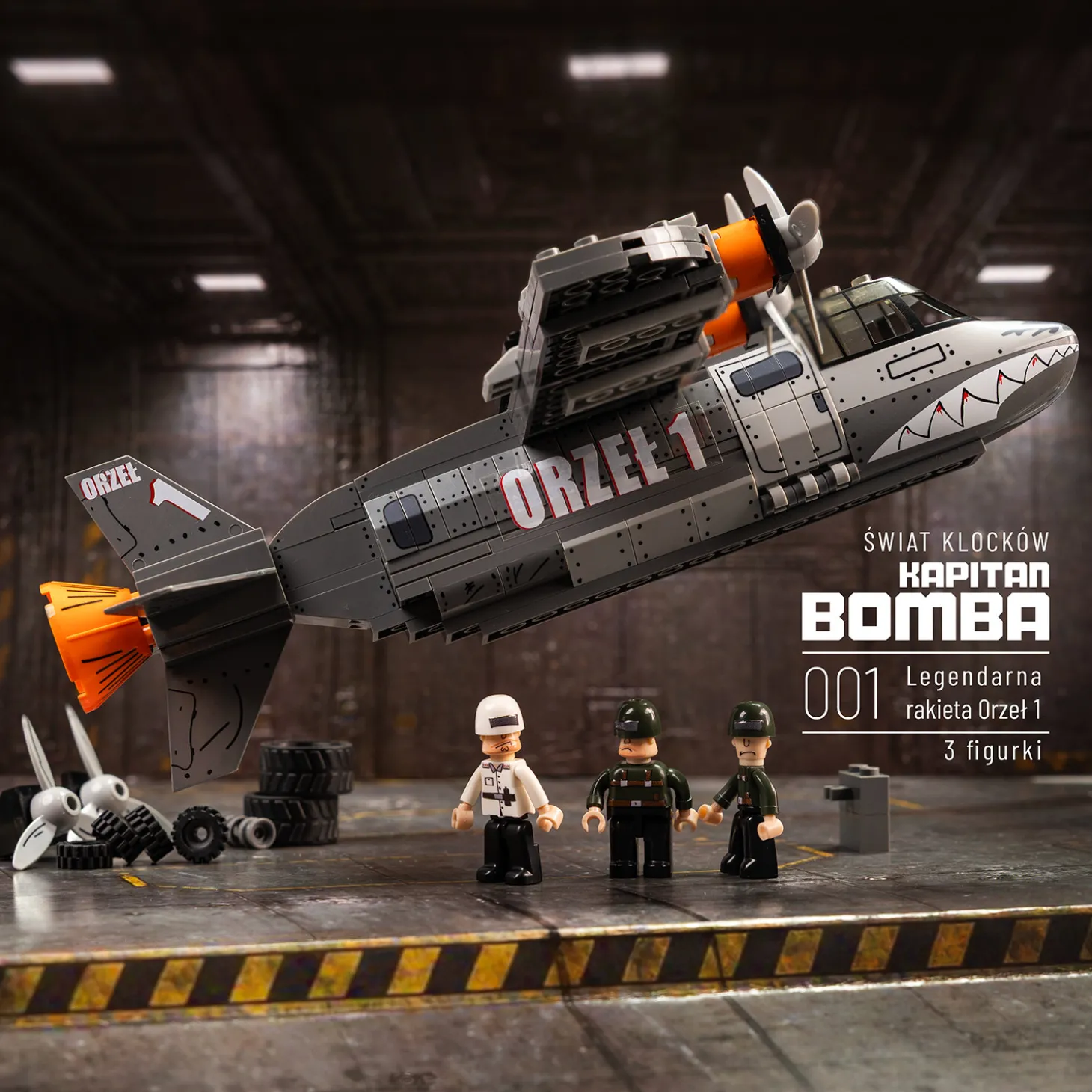 Zestaw klocków – Kapitan Bomba | Orzeł 1 | 3 figurki